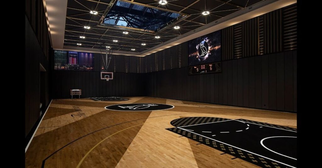drake mansion nba court