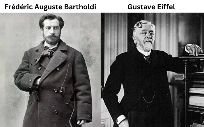 The inventors-Frédéric Auguste Bartholdi and Gustave Eiffel