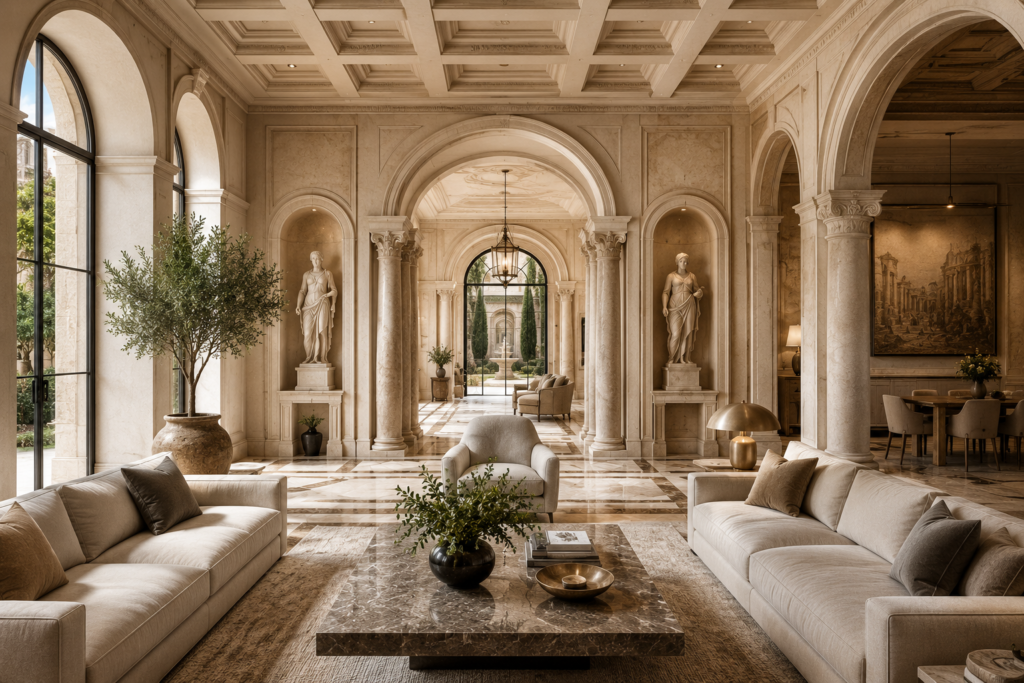 interior design inspiration from the eternal city