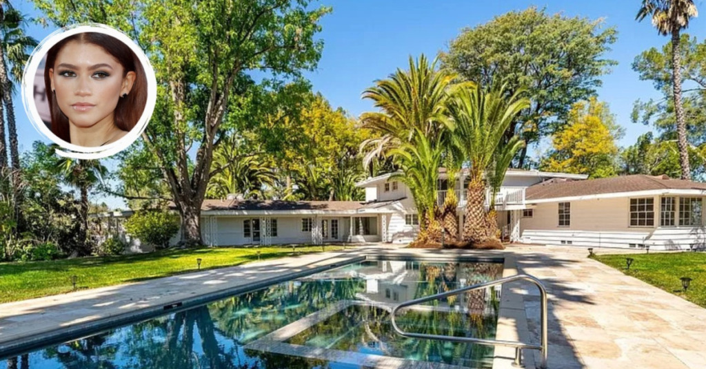 zendaya encino ranch style estate